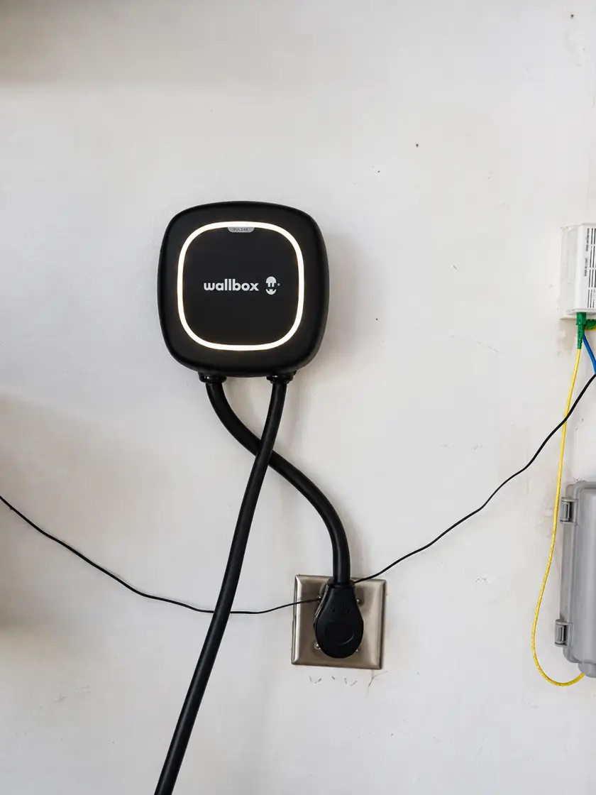 Wallbox EV charger on a dedicated 240V circuit